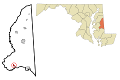 Caroline County Maryland Incorporated and Unincorporated areas Preston Highlighted.svg