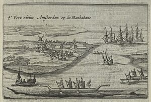 Archivo:Fort New Amsterdam on the Manhatans (New York) print c1626