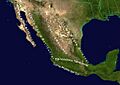 Geographic Map of Mexico