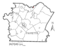 Map of Everson, Fayette County, Pennsylvania Highlighted