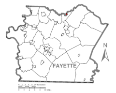 Map of Everson, Fayette County, Pennsylvania Highlighted.png