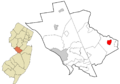 Mercer County New Jersey incorporated and unincorporated areas Hightstown highlighted