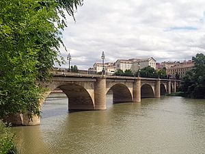 Archivo:Puente de Piedra de Logrono margen izquierda