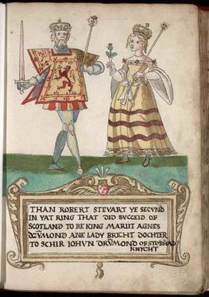 Archivo:Robert III and Annabella Drummond