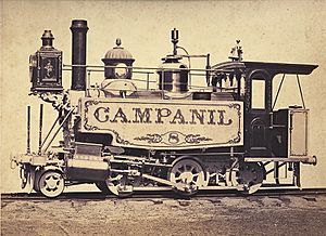 Archivo:'Campanil,' an 1870 narrow gauge (3ft 6in) 2-6-0T built by Rogers for the Tongoi Railway in Chile