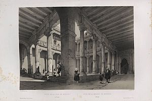 Archivo:1844, España artística y monumental, vistas y descripción de los sitios y monumentos más notables de españa, vol 2, Patio de la Casa de Miranda en Burgos