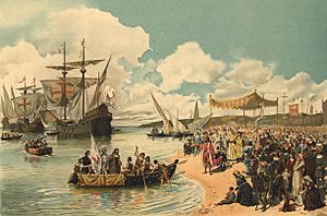 Archivo:A partida de Vasco da Gama para a Índia em 1497