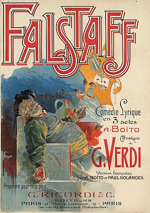 Archivo:Adolfo Hohenstein - Poster for first French production of Giuseppe Verdi's Falstaff