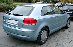 Vista trasera del Audi A3