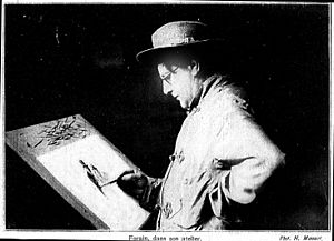Archivo:Bmr 41 jl forain dans son atelier l'illustration 17 fev 1923