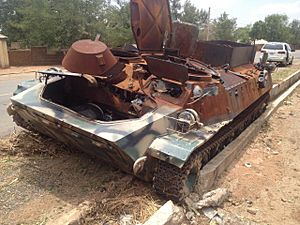 Archivo:Destroyed MT-LB of Nigerian Army