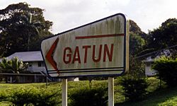 Gatun sign on Jadwin Rd (Jan 1999).jpg