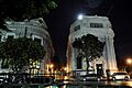 Historic Banco Crédito y Ahorro Ponceño and Banco de Ponce buildings at night