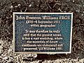 John Francon Williams FRGS commemorative plaque, Clackmannan Cemetery 2019