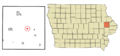 Jones County Iowa Incorporated and Unincorporated areas Center Junction Highlighted