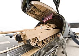 M1 Abrams loaded on a C-5 Galaxy