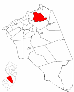 Map of Burlington County highlighting Mansfield Township.png