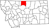Map of Montana highlighting Hill County.svg