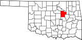 Map of Oklahoma highlighting Creek County.svg