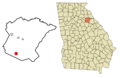 Oglethorpe County Georgia Incorporated and Unincorporated areas Maxeys Highlighted