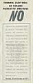 Panamanian Plebiscite in 1977 Canal Treaties, voting no.