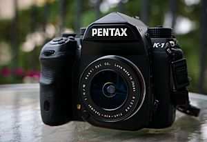 Archivo:Pentax K-1 with flat Fisheye (34927515900)