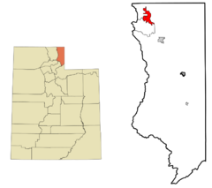 Rich County Utah incorporated and unincorporated areas Garden City highlighted.svg