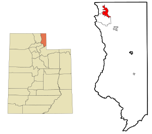 Archivo:Rich County Utah incorporated and unincorporated areas Garden City highlighted