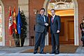 Rodríguez Zapatero recibe al presidente de Perú. Pool Moncloa. 21 de enero de 2008