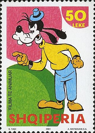 Stamp of Albania - 2001 - Colnect 372091 - Goofy 1932 Animal Cartoon Character.jpeg