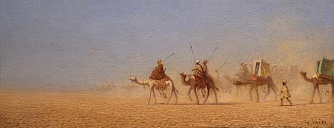Théodore Frère-Caravanes traversant le désert