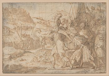 Archivo:The Siege of Fiesole by the Goths - Friedrich Sustris