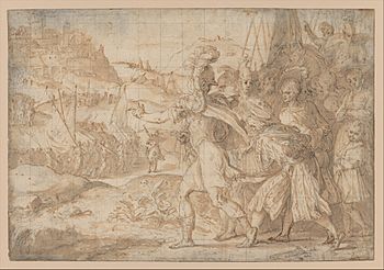 Archivo:The Siege of Fiesole by the Goths - Friedrich Sustris