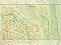 USA North Dakota relief location map
