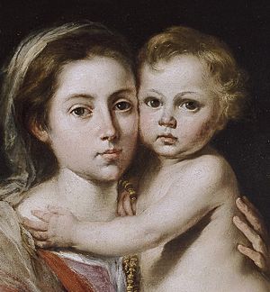 Archivo:Virgen del Rosario-detalle-Murillo