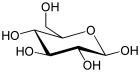 Estructura molecular de la glucopyranosa
