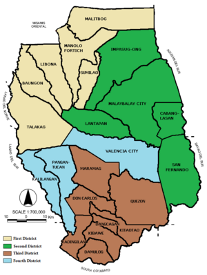 Archivo:Bukidnon Legislative Districts 2012