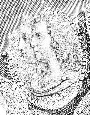 Archivo:Castrati Baldassarre Ferri y Gaetano Majorano 'Caffariello' en un grabado de Antonio Fedi (ca.1801-1807)