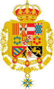 Escudo de Carlos III de España Toisón y su Orden variante leones de gules