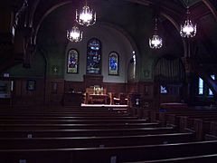 First Parish Church interior in Plymouth Mass