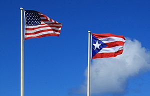 Archivo:Flags of Puerto Rico and USA