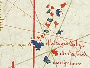 Archivo:Guadeloupe sur planisphère de Cantino 1502