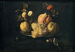 Archivo:Juan de Zurbarán - Still Life with Fruit and Goldfinch - Google Art Project