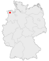 Lage der Stadt Aurich in Deutschland
