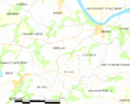 Map commune FR insee code 33194