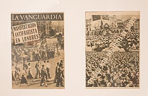 Archivo:Noticia sobre manifestación antifascita en Londres. la Vanguardia (11 de septiembre de 1936)