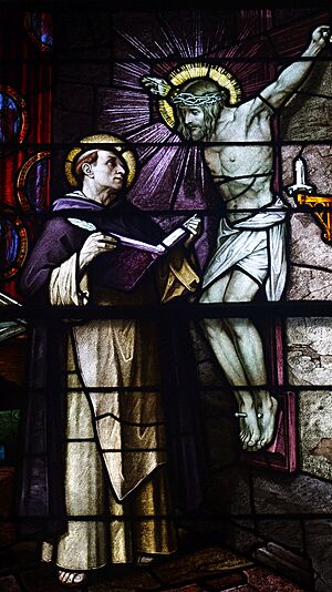 Archivo:Saint Patrick Church (Columbus, Ohio) - stained glass, St. Thomas Aquinas, detail