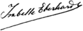Signature d'Isabelle Eberhardt