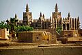 The Great Mosque of Djenné in Mali is the largest mud brick building in the world. (32931594225)