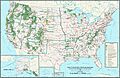 USA National Forests Map